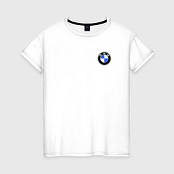 Футболка хлопковая женская BMW, цвет: белый