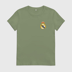 Футболка хлопковая женская РЕАЛ МАДРИД, цвет: авокадо