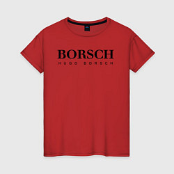 Футболка хлопковая женская BORSCH hugo borsch, цвет: красный