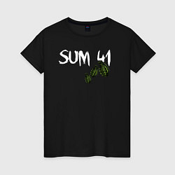 Футболка хлопковая женская Sum 41, цвет: черный