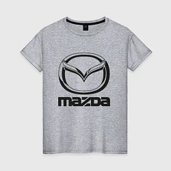 Футболка хлопковая женская MAZDA LOGO, цвет: меланж