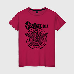 Футболка хлопковая женская Sabaton, цвет: маджента