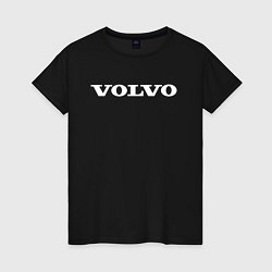 Футболка хлопковая женская VOLVO, цвет: черный