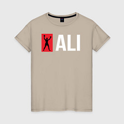Футболка хлопковая женская ALI, цвет: миндальный