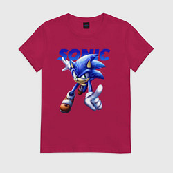 Футболка хлопковая женская SONIC, цвет: маджента