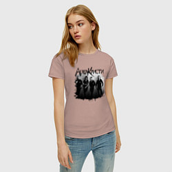 Футболка хлопковая женская Агата Кристи, цвет: пыльно-розовый — фото 2