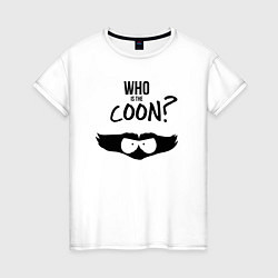 Футболка хлопковая женская South Park Who is the Coon?, цвет: белый