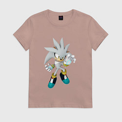 Футболка хлопковая женская SONIC, цвет: пыльно-розовый