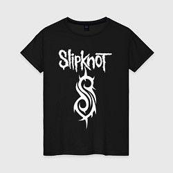 Футболка хлопковая женская SLIPKNOT, цвет: черный