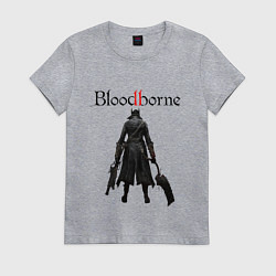 Футболка хлопковая женская Bloodborne, цвет: меланж
