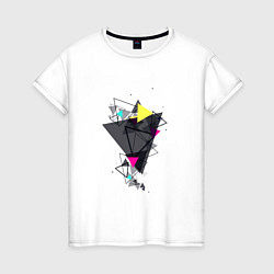Женская футболка Геометрия треугольники