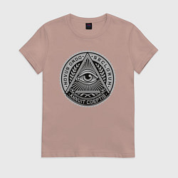 Футболка хлопковая женская Eye, цвет: пыльно-розовый