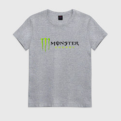 Футболка хлопковая женская MONSTER ENERGY, цвет: меланж