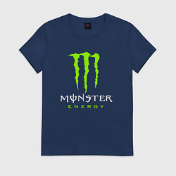 Футболка хлопковая женская MONSTER ENERGY, цвет: тёмно-синий