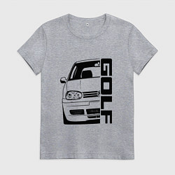 Футболка хлопковая женская Volkswagen Golf Z, цвет: меланж