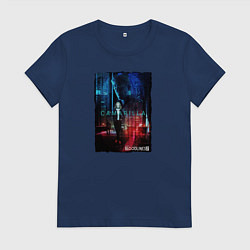 Футболка хлопковая женская Camarilla, цвет: тёмно-синий