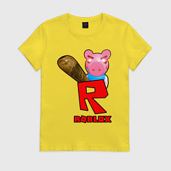 Футболка хлопковая женская ROBLOX: PIGGI, цвет: желтый