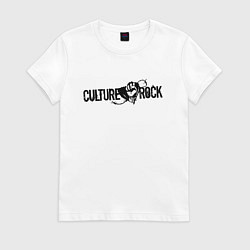 Футболка хлопковая женская CULTURE ROCK, цвет: белый