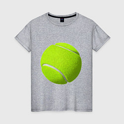 Футболка хлопковая женская Теннис, цвет: меланж