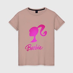 Футболка хлопковая женская Барби, цвет: пыльно-розовый