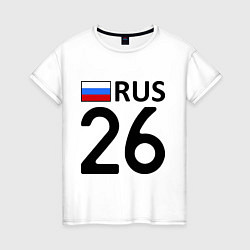 Футболка хлопковая женская RUS 26, цвет: белый