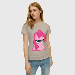 Футболка хлопковая женская Pinky Pie hipster, цвет: миндальный — фото 2