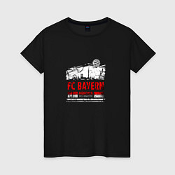 Футболка хлопковая женская FC Bayern Munchen Skyline 2022, цвет: черный