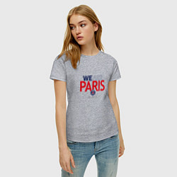 Футболка хлопковая женская PSG We Are Paris 202223, цвет: меланж — фото 2