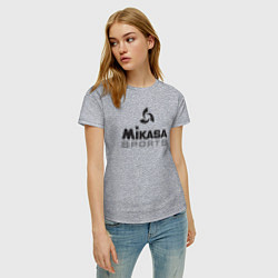 Футболка хлопковая женская MIKASA SPORTS, цвет: меланж — фото 2