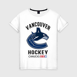 Футболка хлопковая женская VANCOUVER CANUCKS NHL, цвет: белый