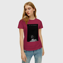 Футболка хлопковая женская Ты беспощадна, цвет: маджента — фото 2