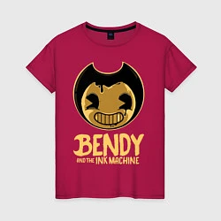 Футболка хлопковая женская Bendy And The Ink Machine, цвет: маджента