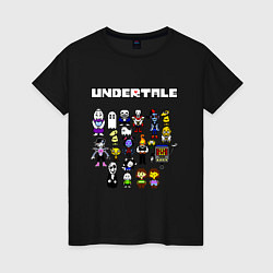 Футболка хлопковая женская UNDERTALE, цвет: черный