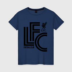 Футболка хлопковая женская Liverpool FC, цвет: тёмно-синий