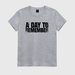 Футболка хлопковая женская A DAY TO REMEMBER, цвет: меланж