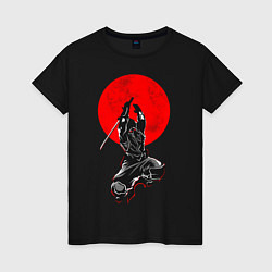 Футболка хлопковая женская Samurai, цвет: черный