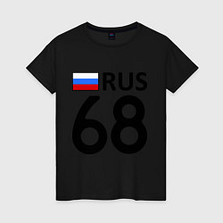 Футболка хлопковая женская RUS 68, цвет: черный