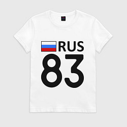 Футболка хлопковая женская RUS 83, цвет: белый