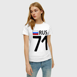 Футболка хлопковая женская RUS 71, цвет: белый — фото 2