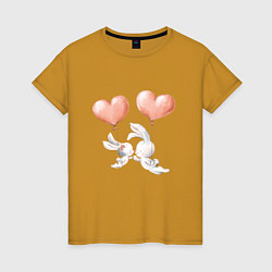 Женская футболка Пара влюбленных зайчиков