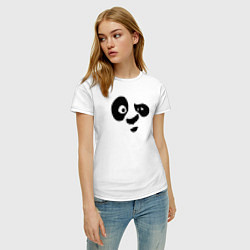 Футболка хлопковая женская Панда, цвет: белый — фото 2