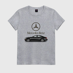 Футболка хлопковая женская Mersedes-Benz, цвет: меланж