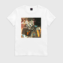 Футболка хлопковая женская Playboi Carti PHOTO, цвет: белый