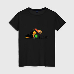 Футболка хлопковая женская Апокалипсис 2020, цвет: черный
