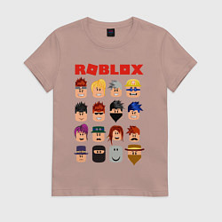 Футболка хлопковая женская ROBLOX, цвет: пыльно-розовый