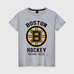 Футболка хлопковая женская BOSTON BRUINS NHL, цвет: меланж