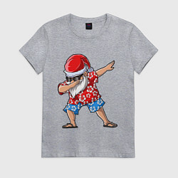 Футболка хлопковая женская Santa Dab, цвет: меланж