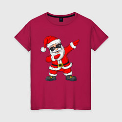 Футболка хлопковая женская Dabing Santa, цвет: маджента