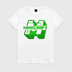 Футболка хлопковая женская Minecraft, цвет: белый