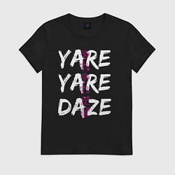 Футболка хлопковая женская YARE YARE DAZE, цвет: черный